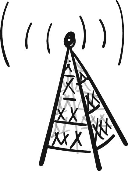 This radio navigation aid helps airplanes navigate by broadcasting the same message over and over